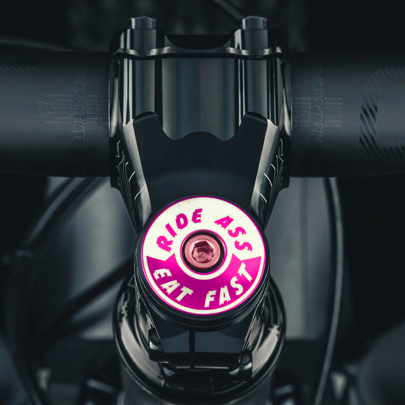 Ride Ass Eat Fast Bicycle Headset Cap