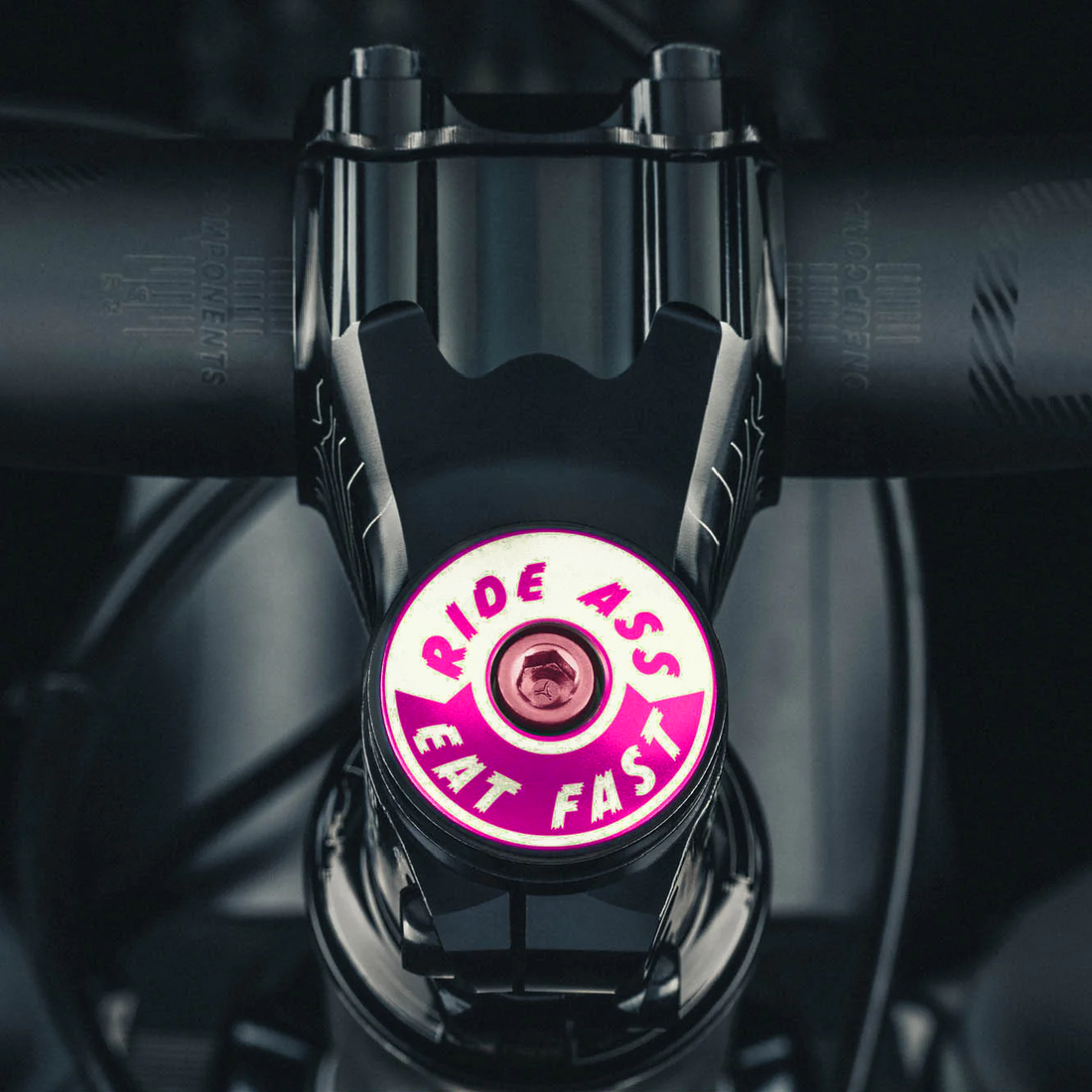 Ride Ass Eat Fast Bicycle Headset Cap