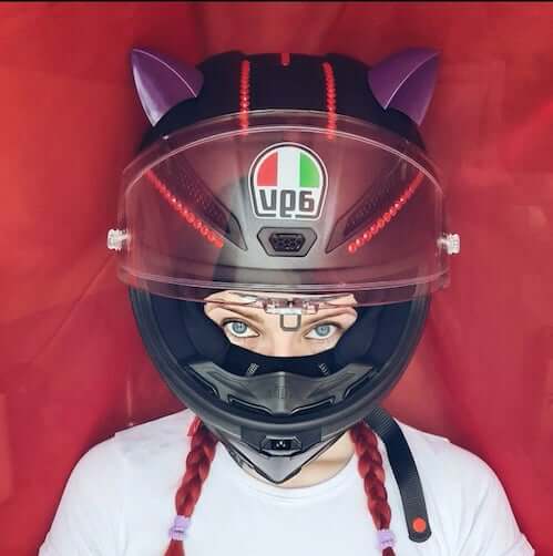 MagNeatOhz: Cat Ears for Helmet Purple