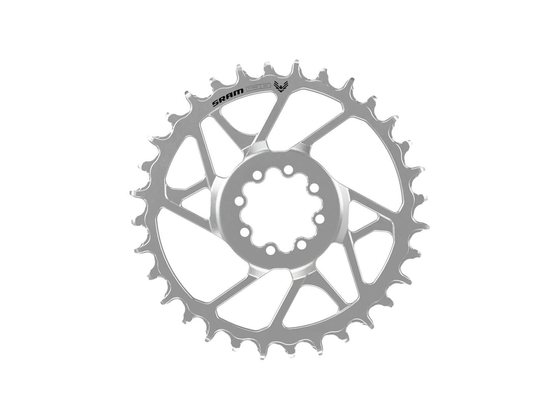 SRAM Eagle 90 T-Type Direct Mount Chainring - 34t 12-Speed 8-Bolt Direct Mount 3mm Offset Steel Silver