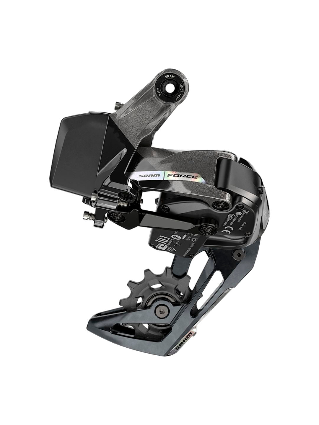 SRAM Force XPLR AXS eTap Rear Derailleur - 12-Speed Medium Cage 44t Max Battery Not Included Iridescent Gray D2
