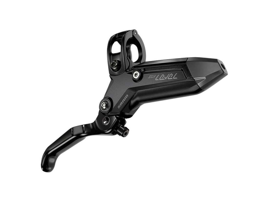 SRAM Level Silver Stealth Disc Brake Lever - Rear Post Mount 4-Piston Aluminum Lever SS Hardware BLK C1