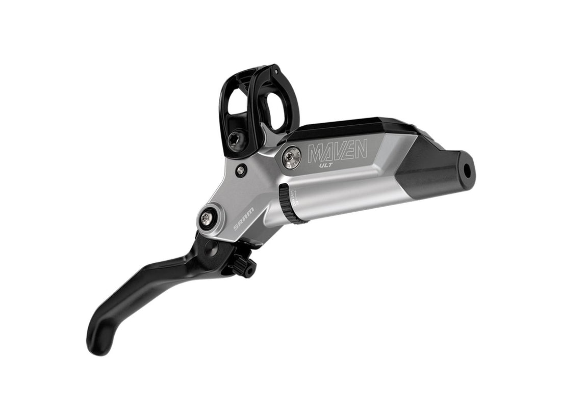 SRAM Maven Ultimate Stealth Disc Brake Lever - Rear Post Mount 4-Piston Aluminum Lever Titanium Hardware BLK/Silver A1