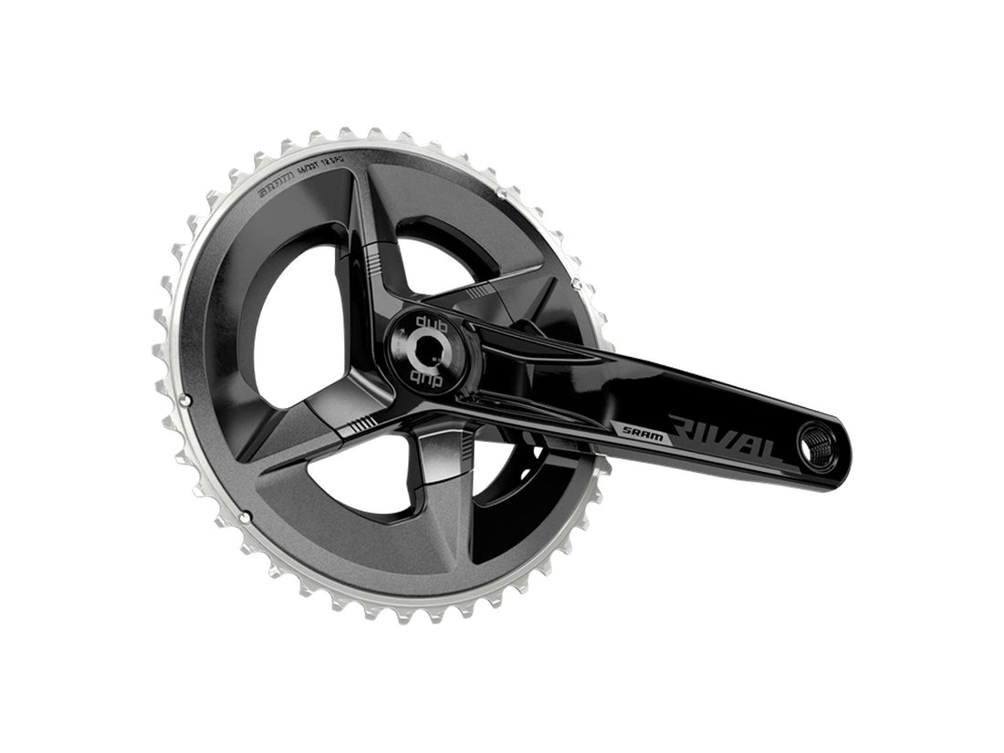 SRAM Rival D1 2x Crankset Speed: 12 Spindle: 28.99mm BCD: 107 48/35 DUB 172.5mm Black Road Disc