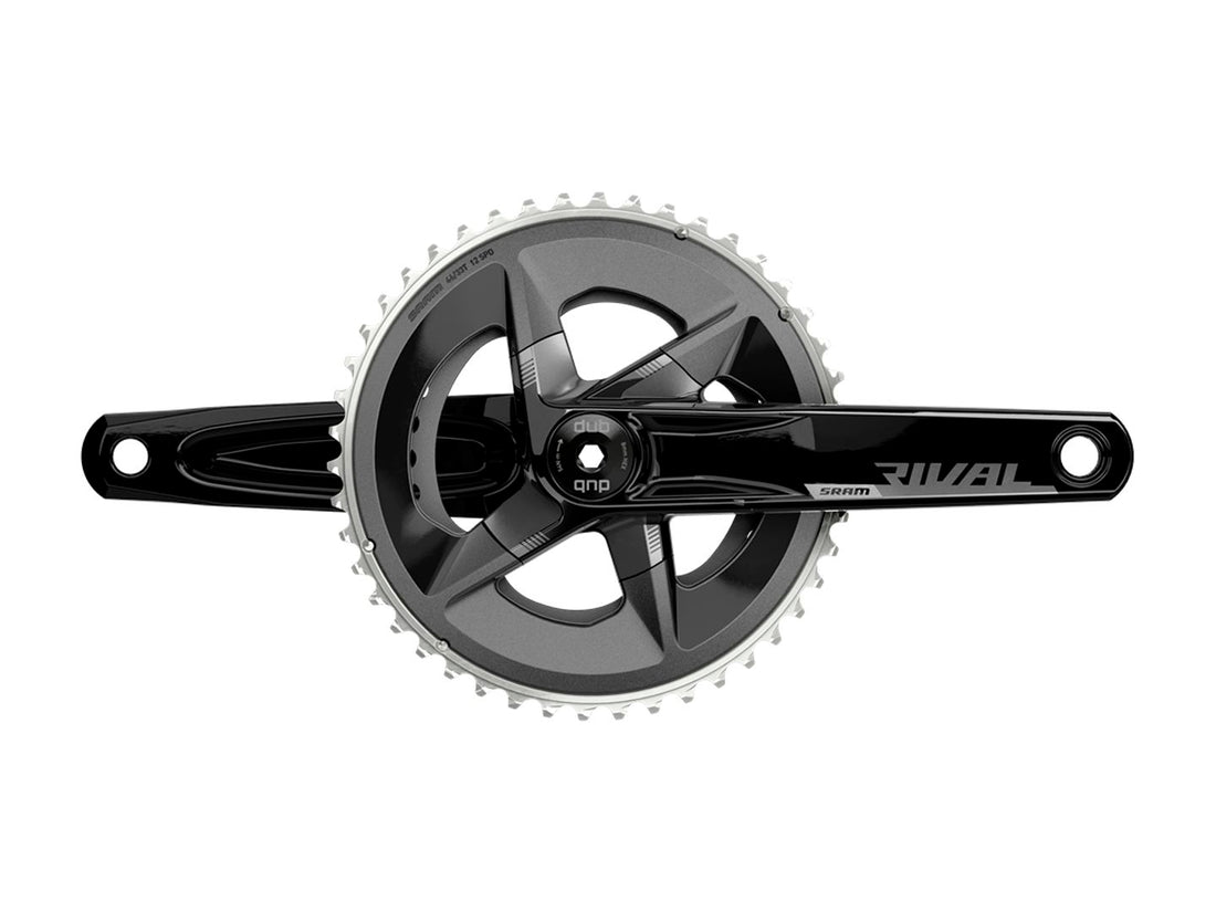 SRAM Rival D1 2x Crankset Speed: 12 Spindle: 28.99mm BCD: 107 48/35 DUB 172.5mm Black Road Disc