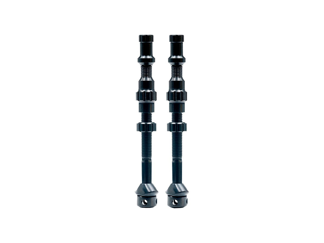 Stans Tubeless Exo-Core Valve Stems - Alloy Tall Black Pair