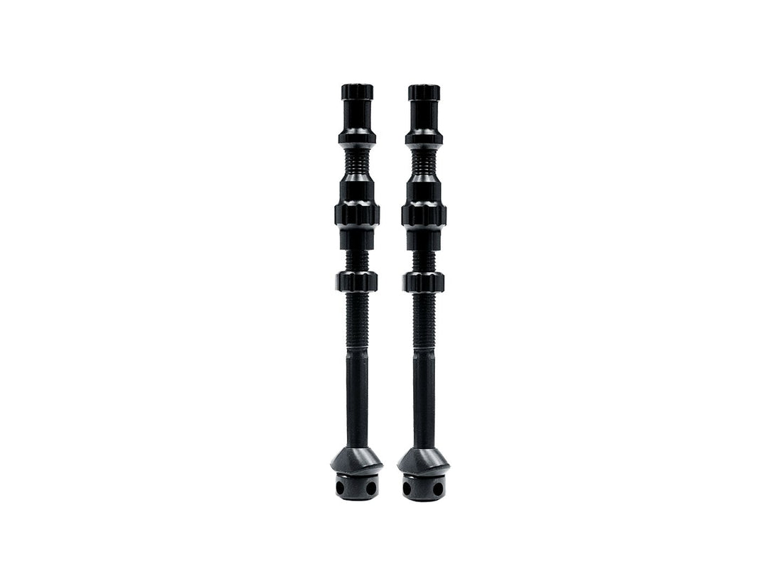 Stans Tubeless Exo-Core Valve Stems - Alloy Extra Tall Black Pair