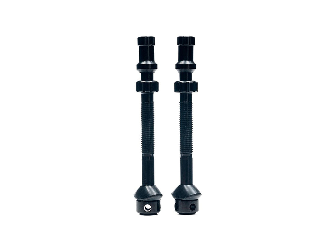 Stans Tubeless Universal+ Valve Stems - Alloy Tall Black Pair