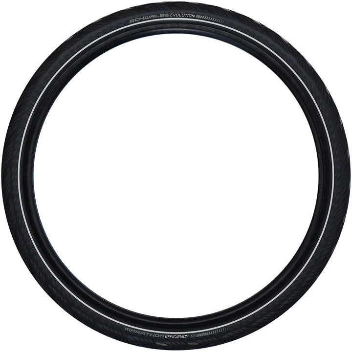 Schwalbe Marathon Efficiency Tire - 700 x 38 Clincher Folding BLK/Reflective Evolution Line Super Race Addix Race E-50