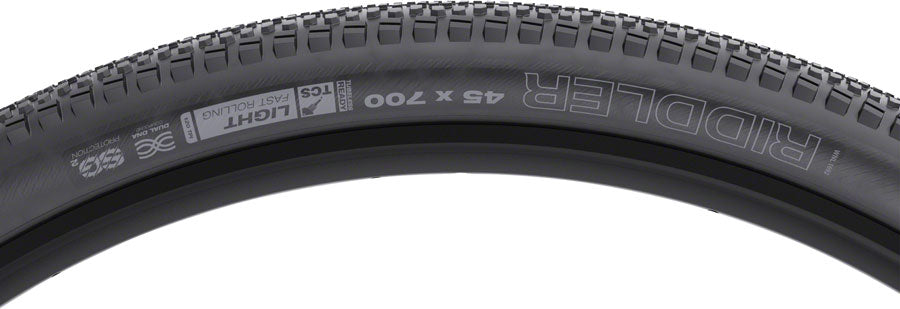 WTB Riddler Tire - 700 x 45 TCS Tubeless Folding BLK Light/Fast Rolling SG2