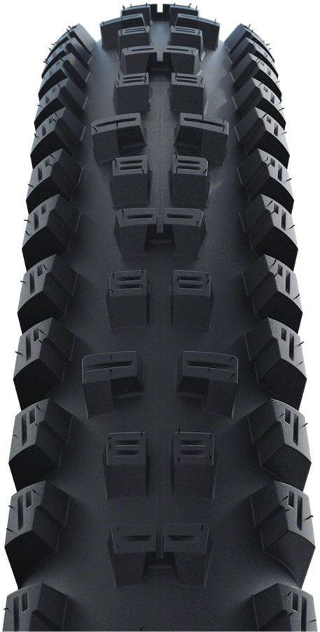 Schwalbe Tacky Chan Tire - 27.5 x 2.40 Tubeless Folding BLK Evolution Line Super Trail Addix Soft E-50