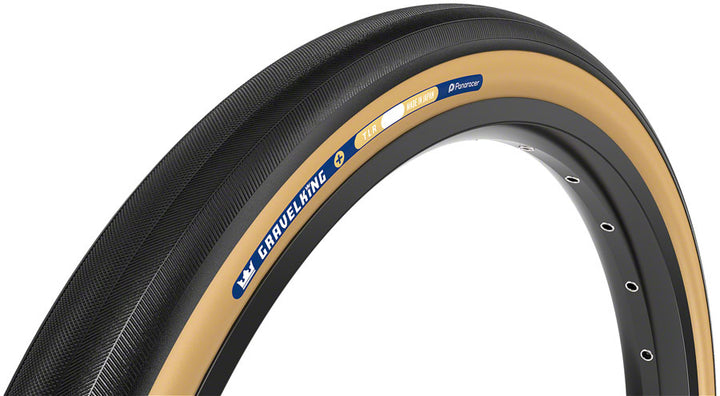 Panaracer GravelKing Slick Plus Tire - 700 x 45 Tubeless Folding Black/Brown