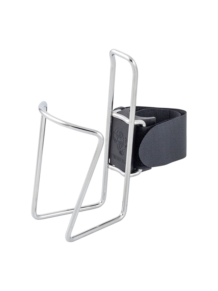 Two fish QR Bottle Cage QR Stainless Steel Silver Universal
