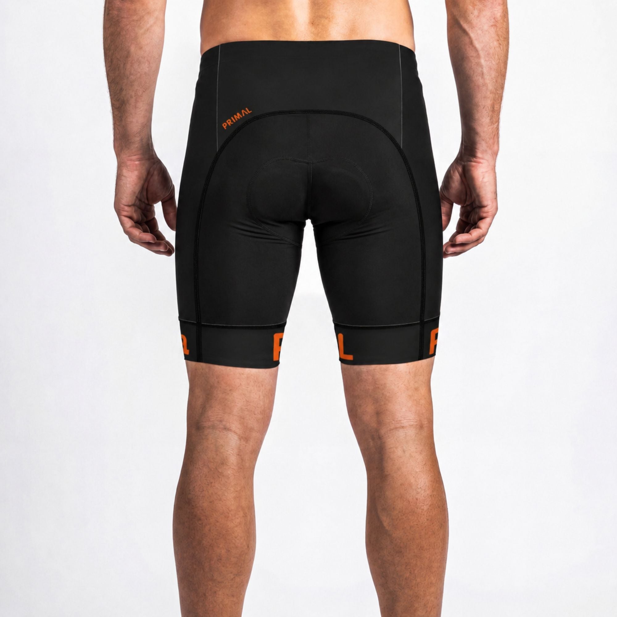 Lunix Men's Orange Prisma Shorts