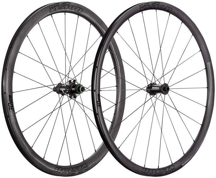 Vision SC30 AGX TL Wheelset Tubeless 700c 24/24H Spoke Count Disc Brake Center Lock Rotor Mount – BLK