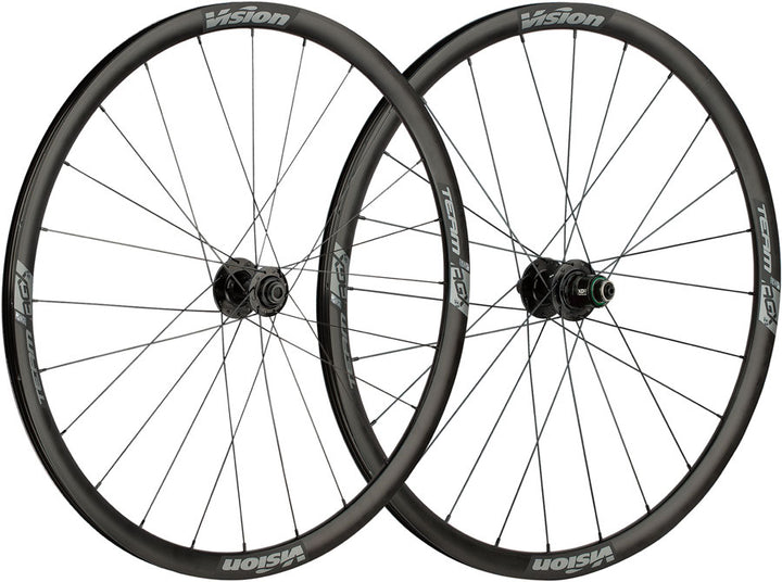 Vision Team 30 i23 TL Wheelset Tubeless 700c 24/24H Spoke Count Disc Brake Center Lock Rotor Mount – BLK