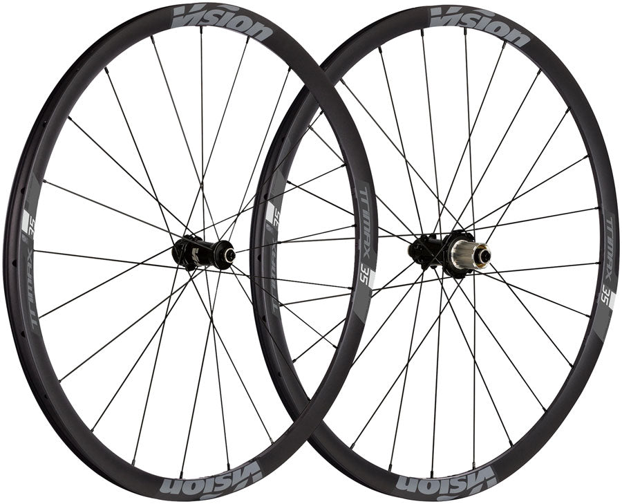 Vision TriMax 35 TL Wheelset Tubeless 700c 21/24H Spoke Count Disc Brake Center Lock Rotor Mount – BLK