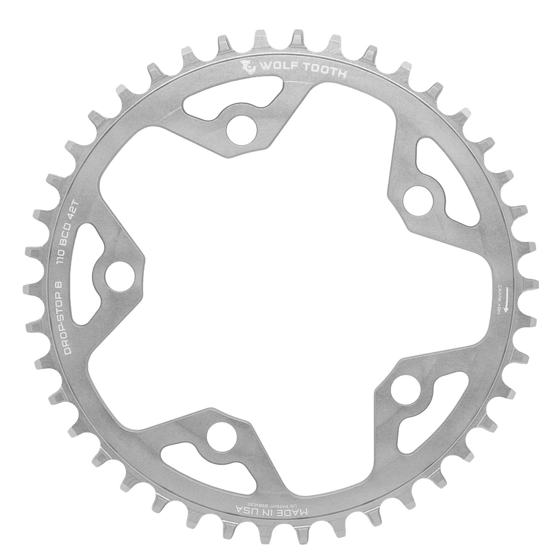 110 BCD Gravel / CX / Road Chainrings - Raw Silver