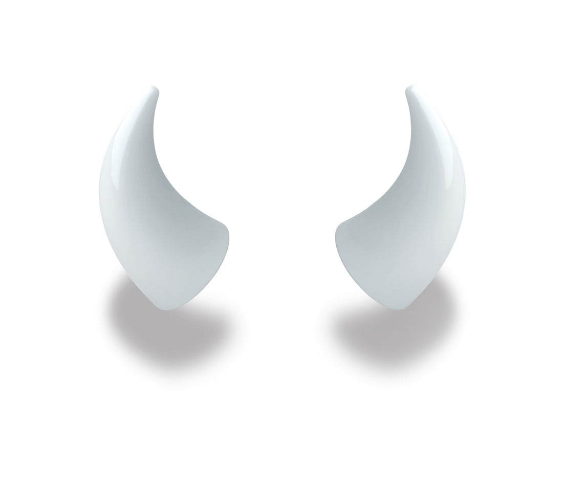 MagNeatOhz: Large White Devil Horns for Helmet