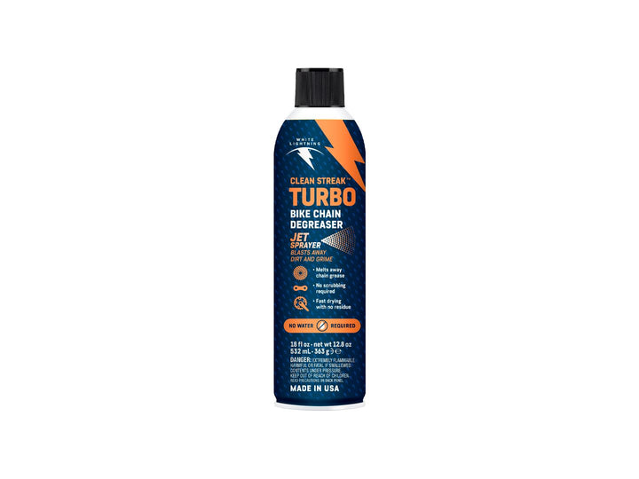 White Lightning Clean Streak Turbo Bike Chain Degreaser - 18oz
