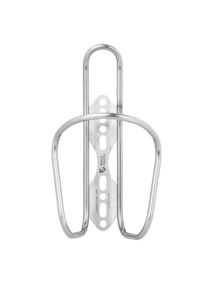 Wolf Tooth Morse  Bottle Cage - Stainless Steel Silver