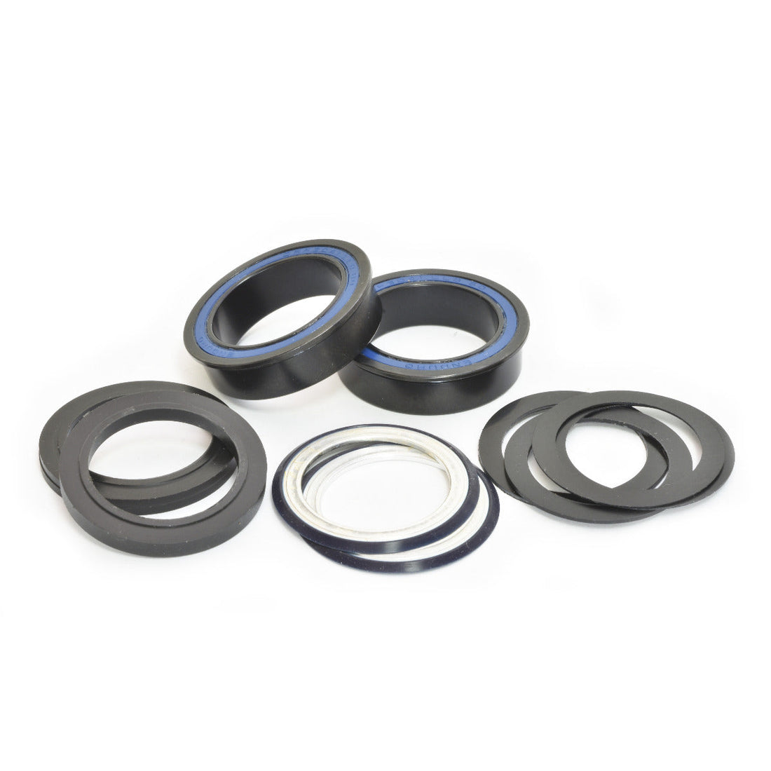 BB86 to 30MM Kit for PressFit 86/92 Bottom Bracket with Flanged, Dual Row Black Oxide Sealed Bearings