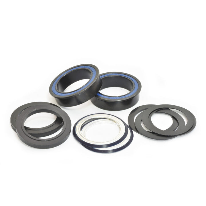 BB86 to 30MM Kit for PressFit 86/92 Bottom Bracket with Flanged, Dual Row Black Oxide Sealed Bearings