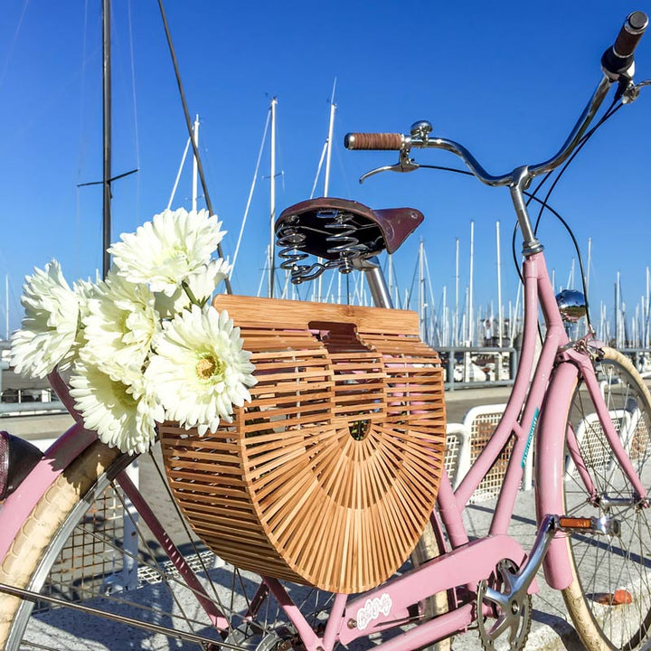 BIKE PRETTY®️ Half Circle Bamboo Bike Bag