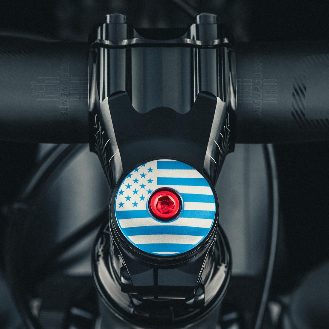 American Flag Custom Bike Headset Cap