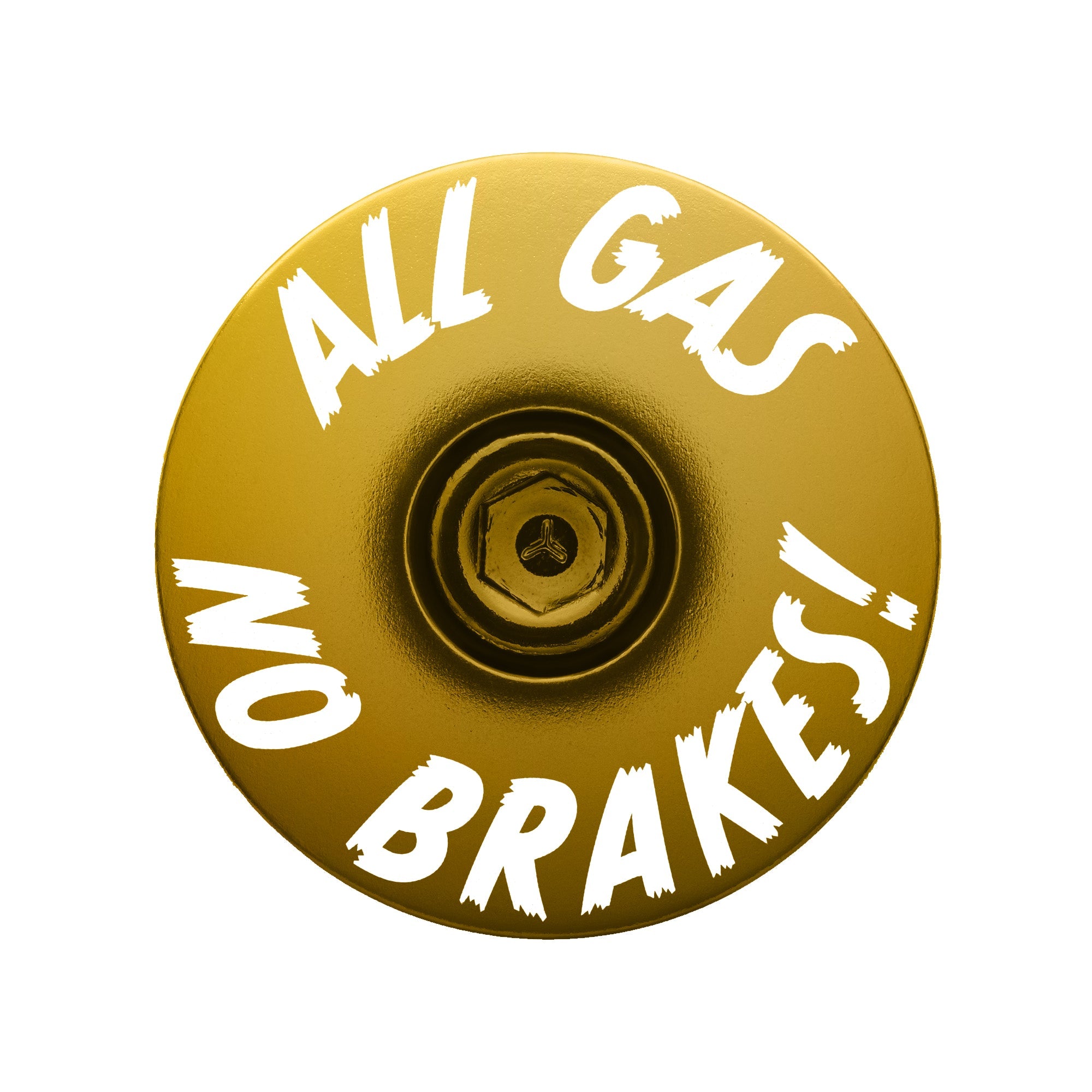 All Gas No Brakes - Custom Bike Headset Cap