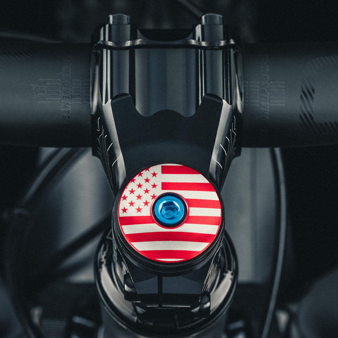 American Flag Custom Bike Headset Cap