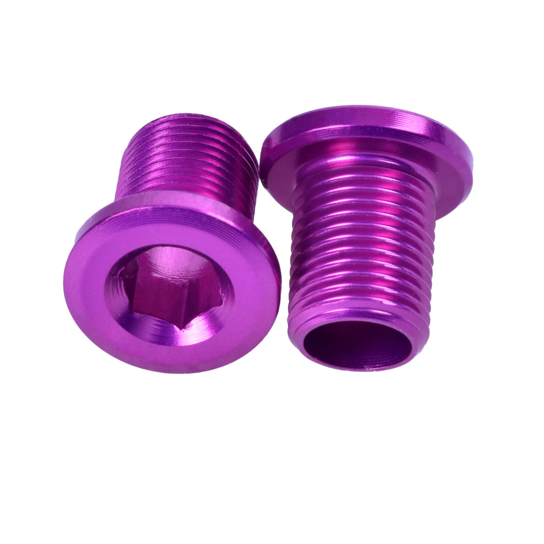 M8x10mm Chainring Bolt Set, 4 Pack - Purple
