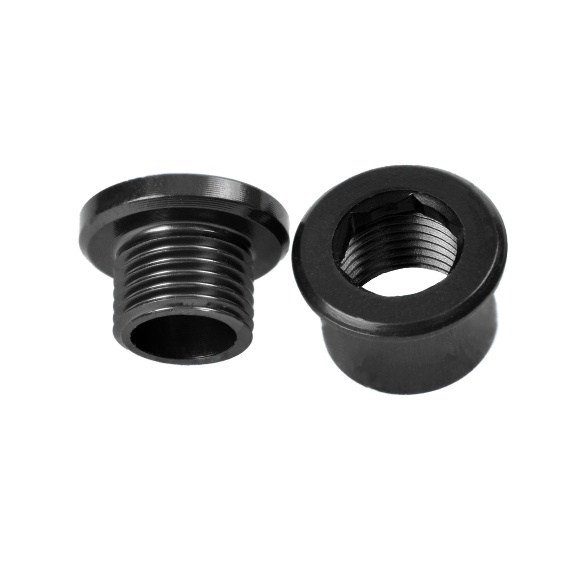 M8x6mm Chainring Bolt and Nut Set, 4 Pack - Black