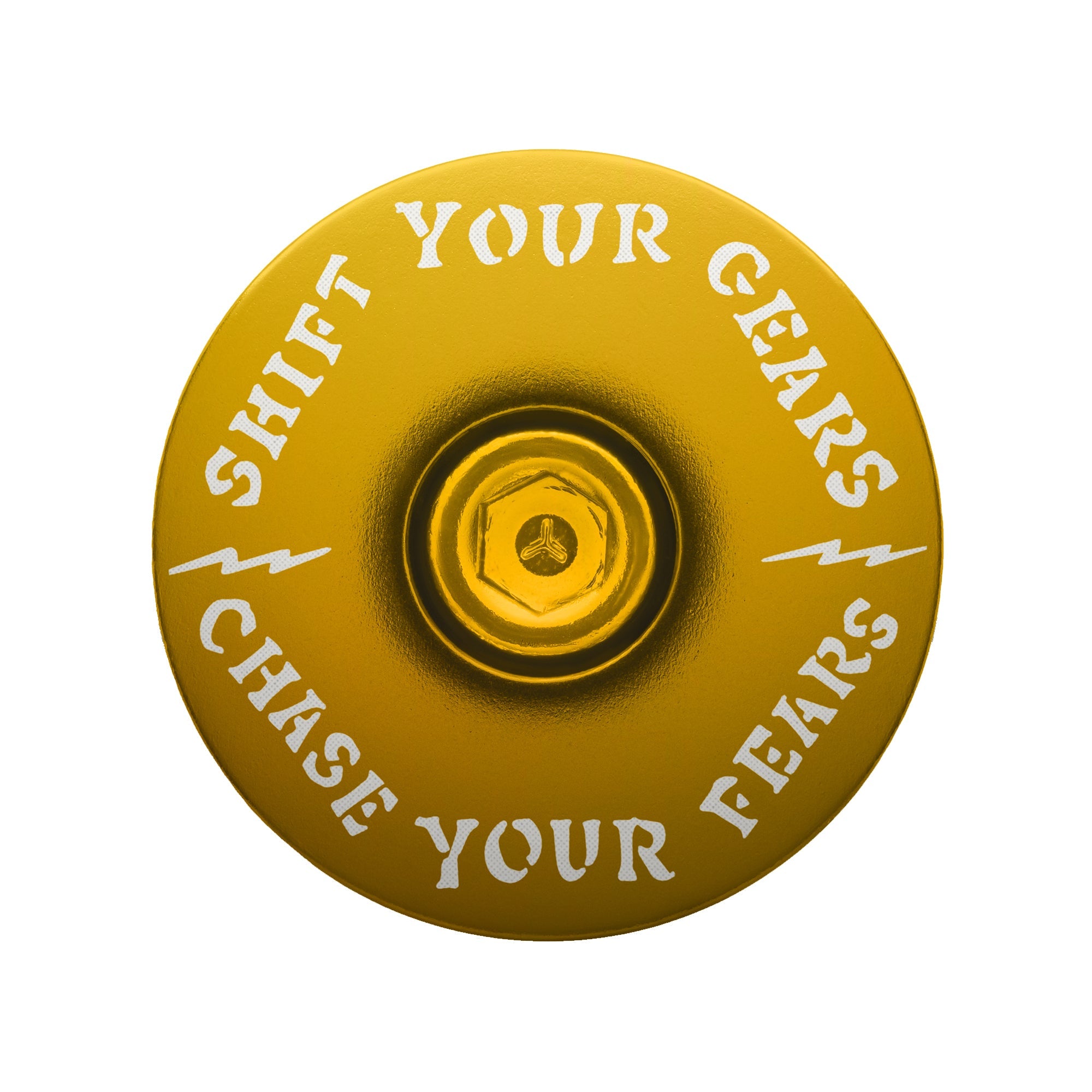 Chase Your Fears Go Fast Don't Die x Dispatch - Custom Bicycle Headset Cap