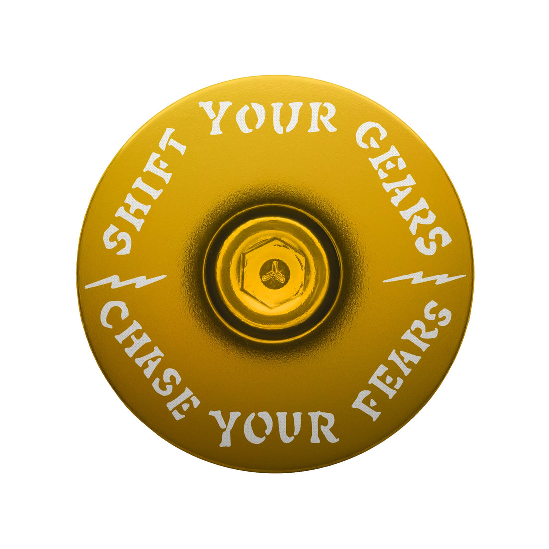 Chase Your Fears Go Fast Don't Die x Dispatch - Custom Bicycle Headset Cap