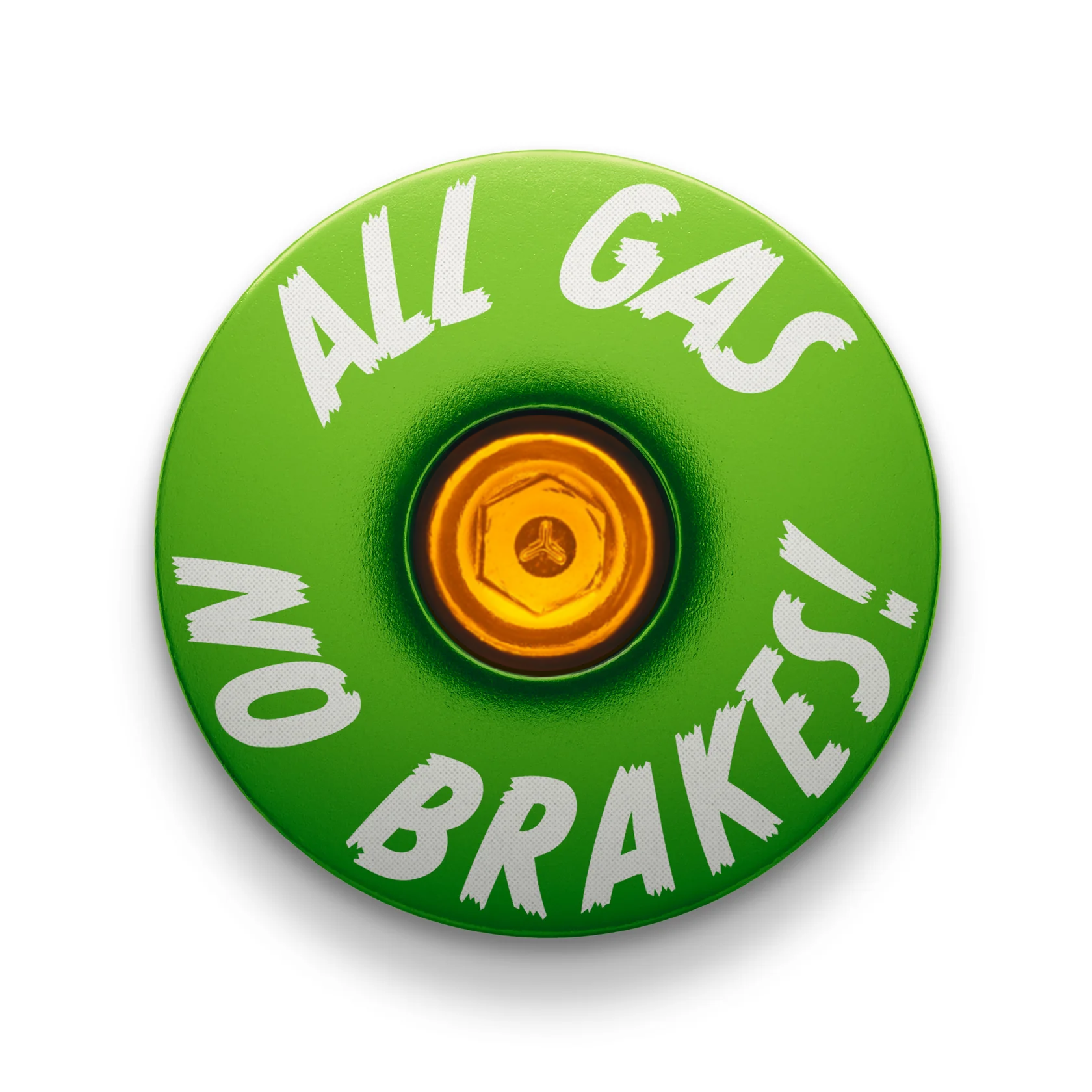 All Gas No Brakes - Custom Bike Headset Cap