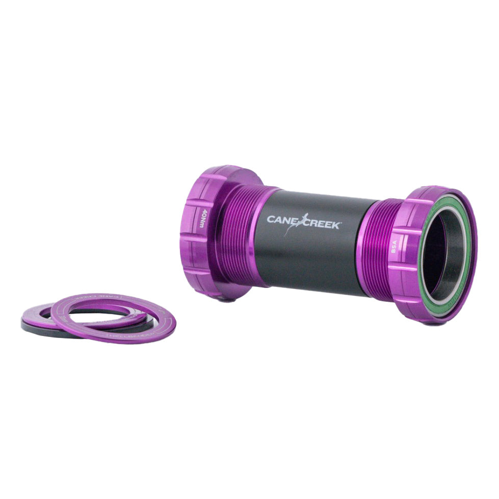 Cane Creek Hellbender 70 Bottom Bracket - English For 24mm Spindle Purple