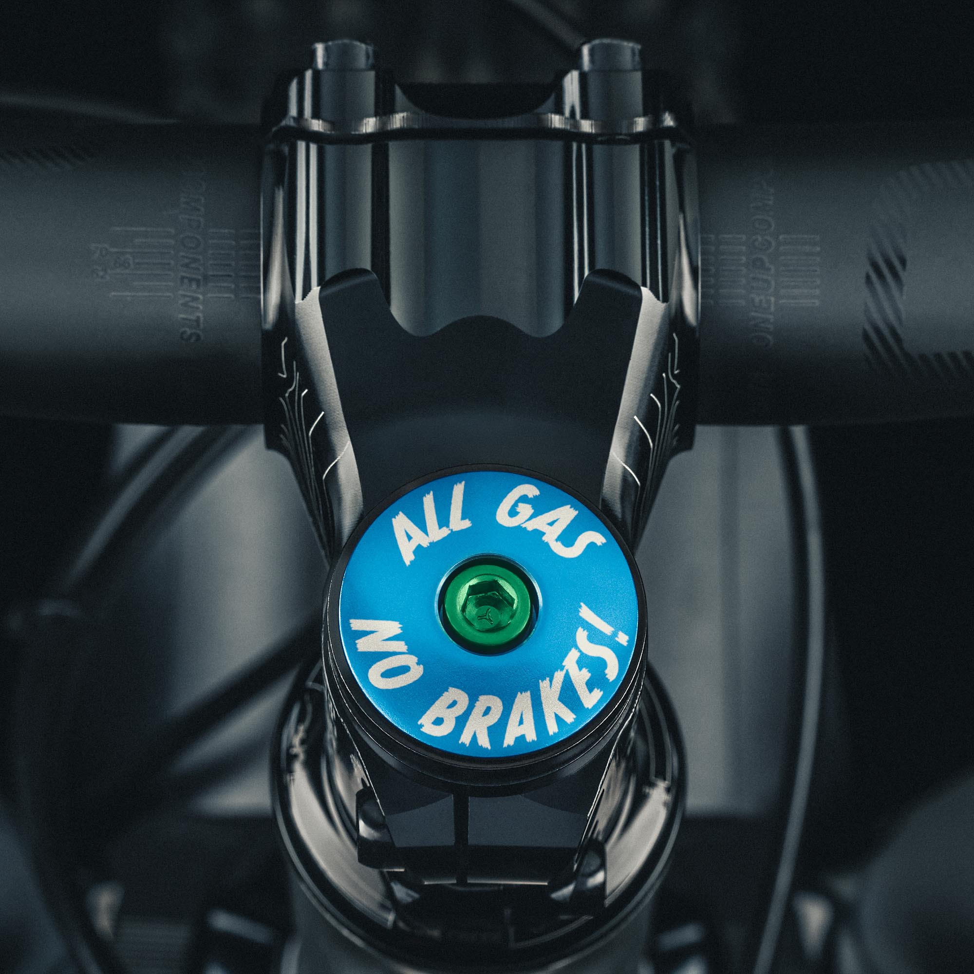 All Gas No Brakes - Custom Bike Headset Cap