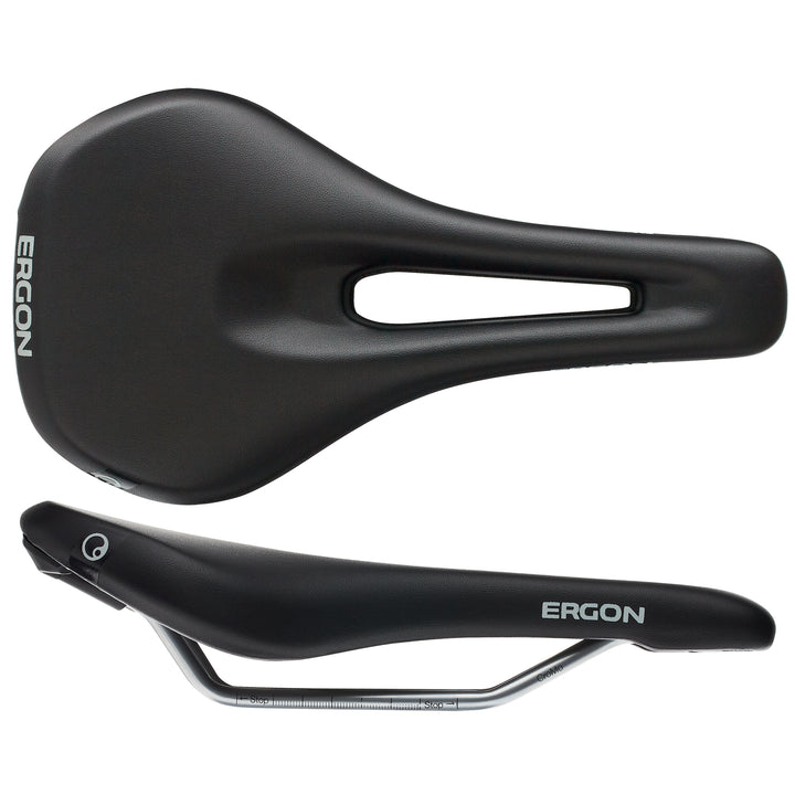 Ergon SM Saddle - Chromoly Black Womens Small/Medium