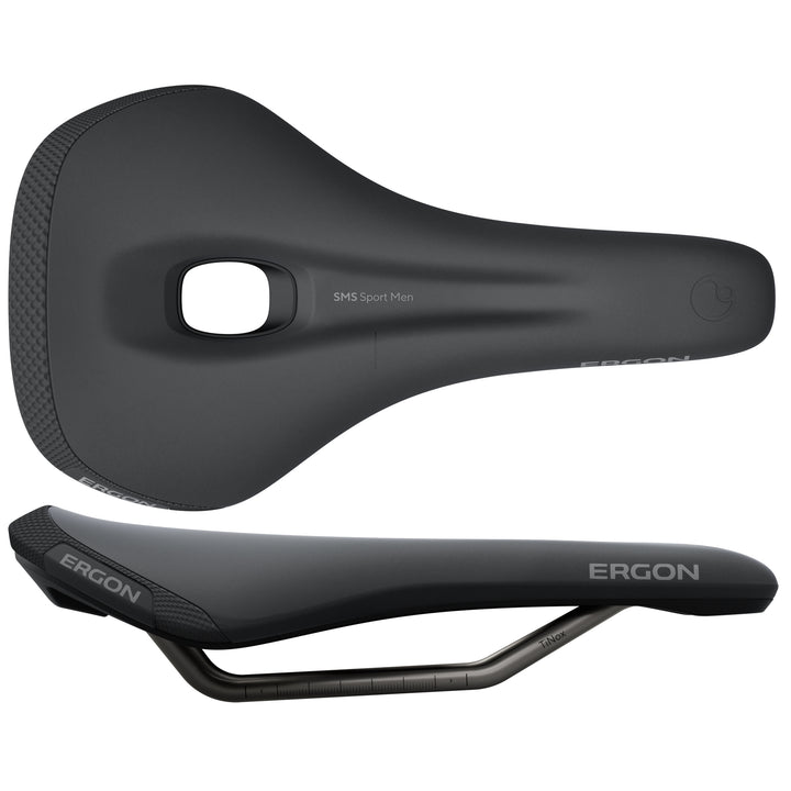 Ergon SMS Sport Saddle - TiNox XP Black Mens Small/Medium
