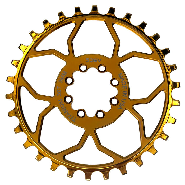 5Dev Titanium 8-Bolt Chainring 3mm Offset 32T Bronze
