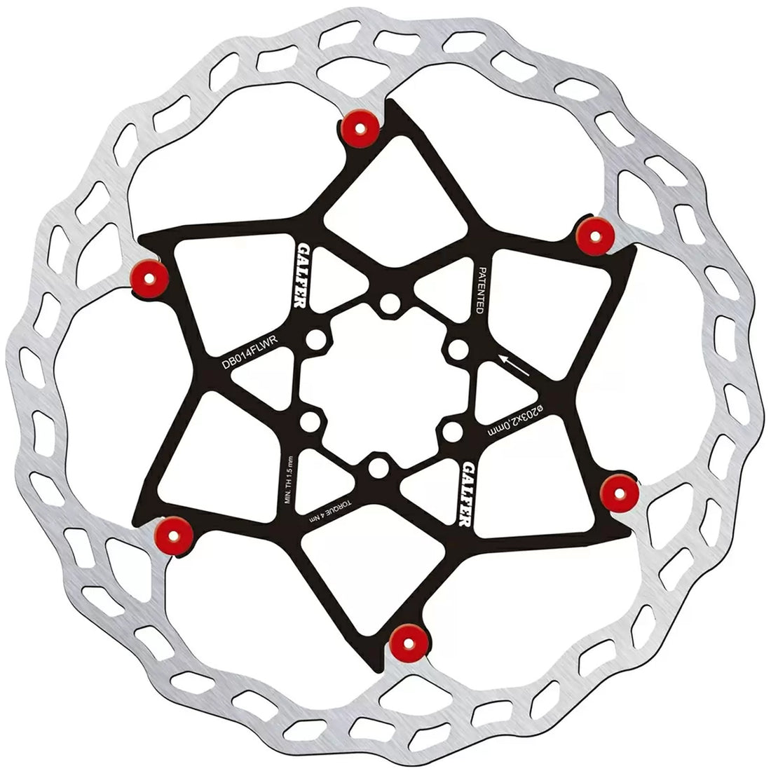 Galfer 203mm Rotor 6-Bolt 2.0mm Floating Red