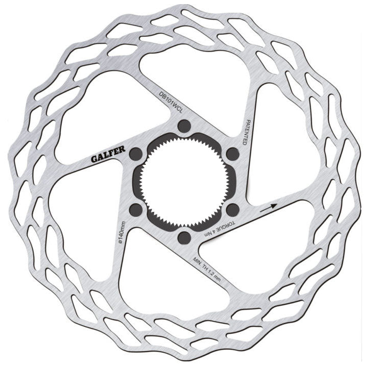 Galfer 140mm Rotor 1.8mm Road CL Black/Silver