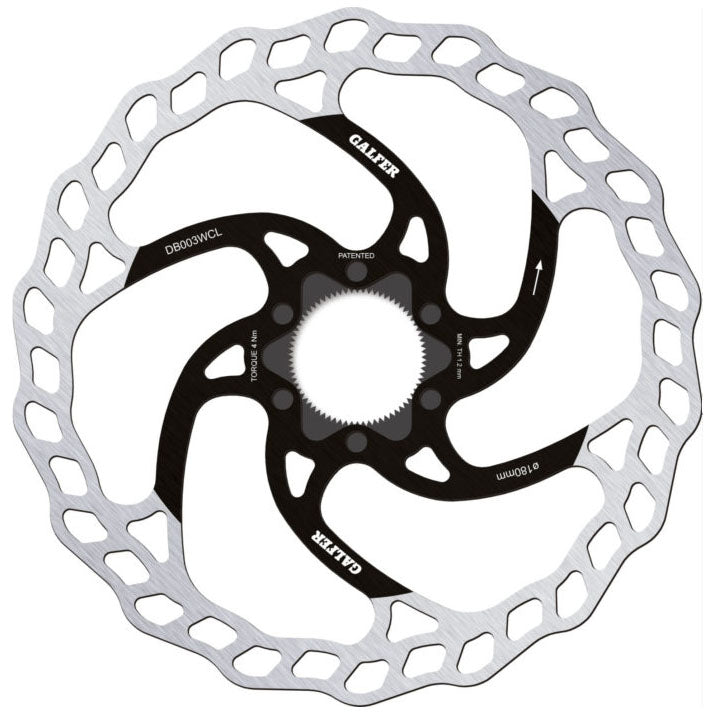 Galfer 180mm Rotor CL 1.8mm Black/Silver