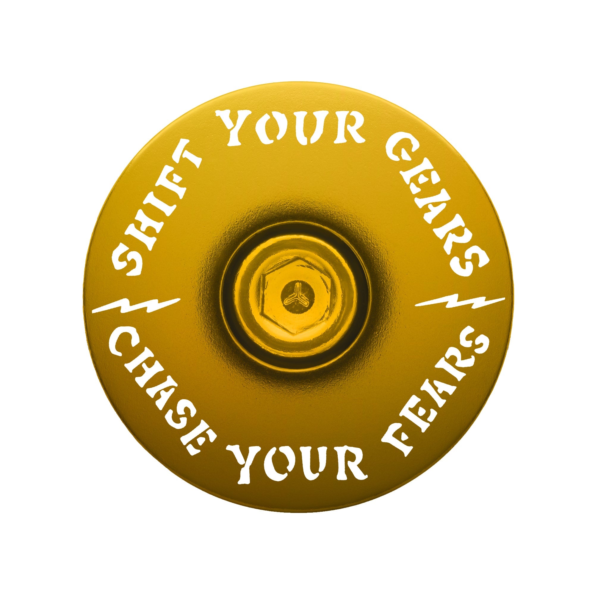 Chase Your Fears Go Fast Don't Die x Dispatch - Custom Bicycle Headset Cap