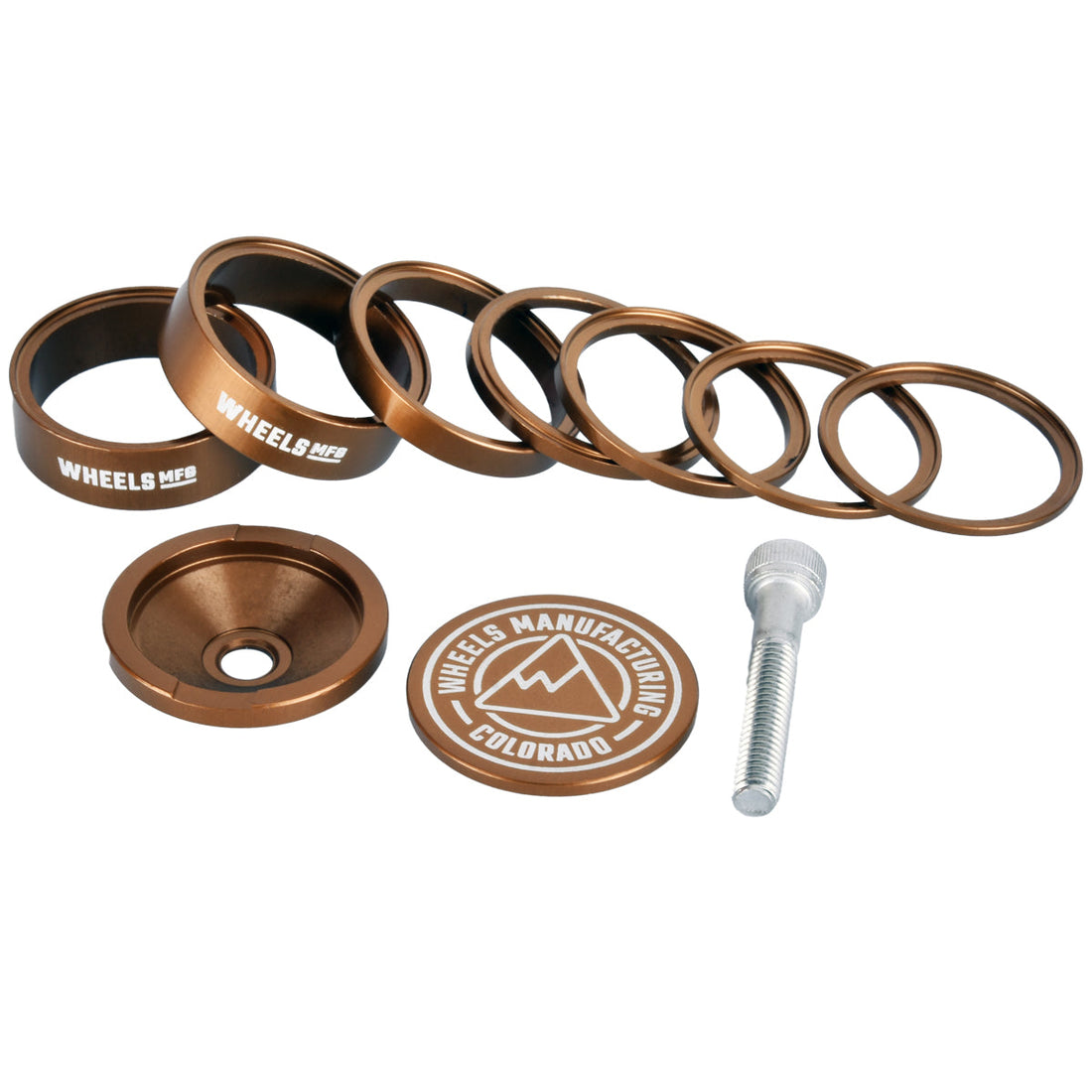 Pro Aluminum Headset Spacer Kit - Colorado Copper