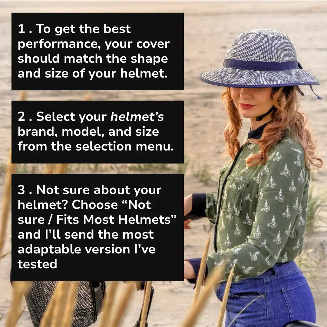 Straw Hat Helmet Shibori Blue Cover ONLY