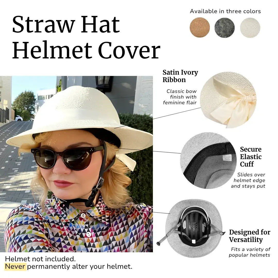 Straw Hat Helmet Ivory Cover ONLY