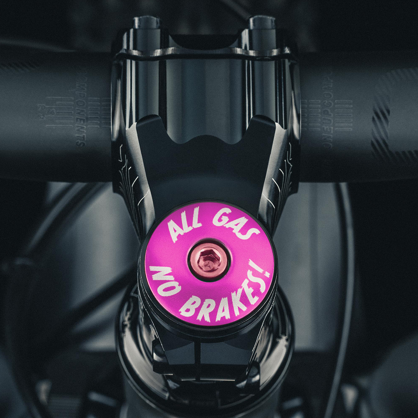 All Gas No Brakes - Custom Bike Headset Cap