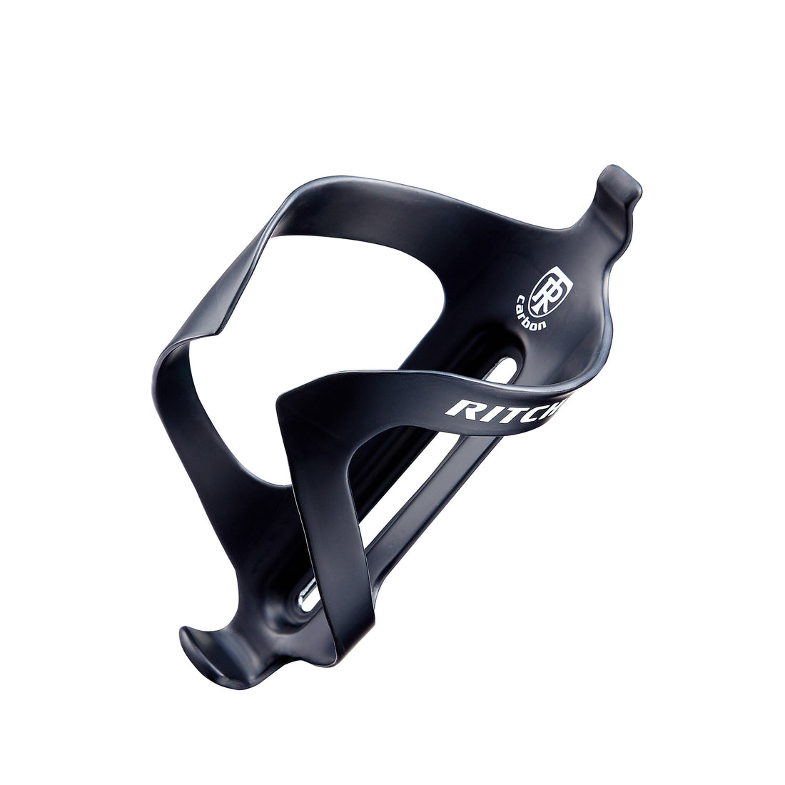 Ritchey WCS Carbon Water Bottle Cage: Black with White Logo